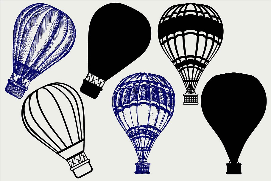 Hot air balloon SVG | Custom-Designed Icons ~ Creative Market
