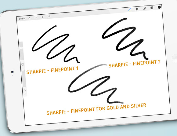 SHARPIE Fine Point Brush Pack in Photoshop Brushes - product preview 1