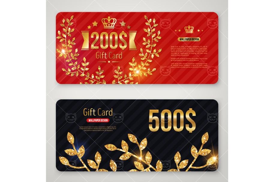 Gift cards with branch in Illustrations - product preview 8