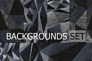 Abstract geometric background set