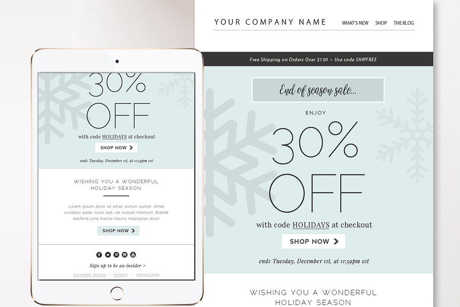 Sales Fashion Email Template in Mailchimp Templates - product preview 8