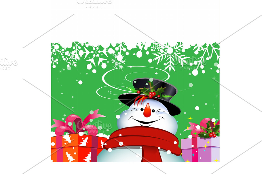 Christmas snowman. Christmas Card