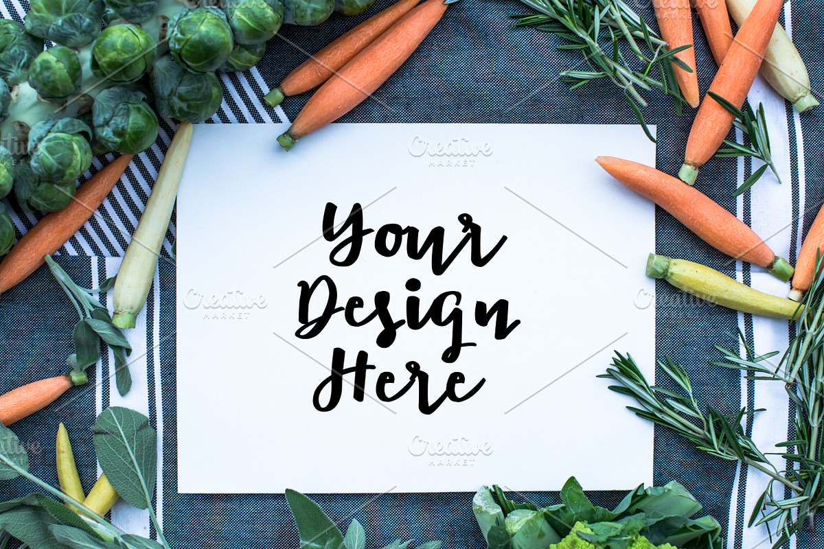 Vegetable mockup in Product Mockups - product preview 8