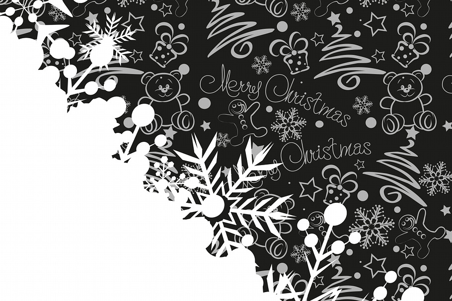 christmas card vector in Illustrations - product preview 8