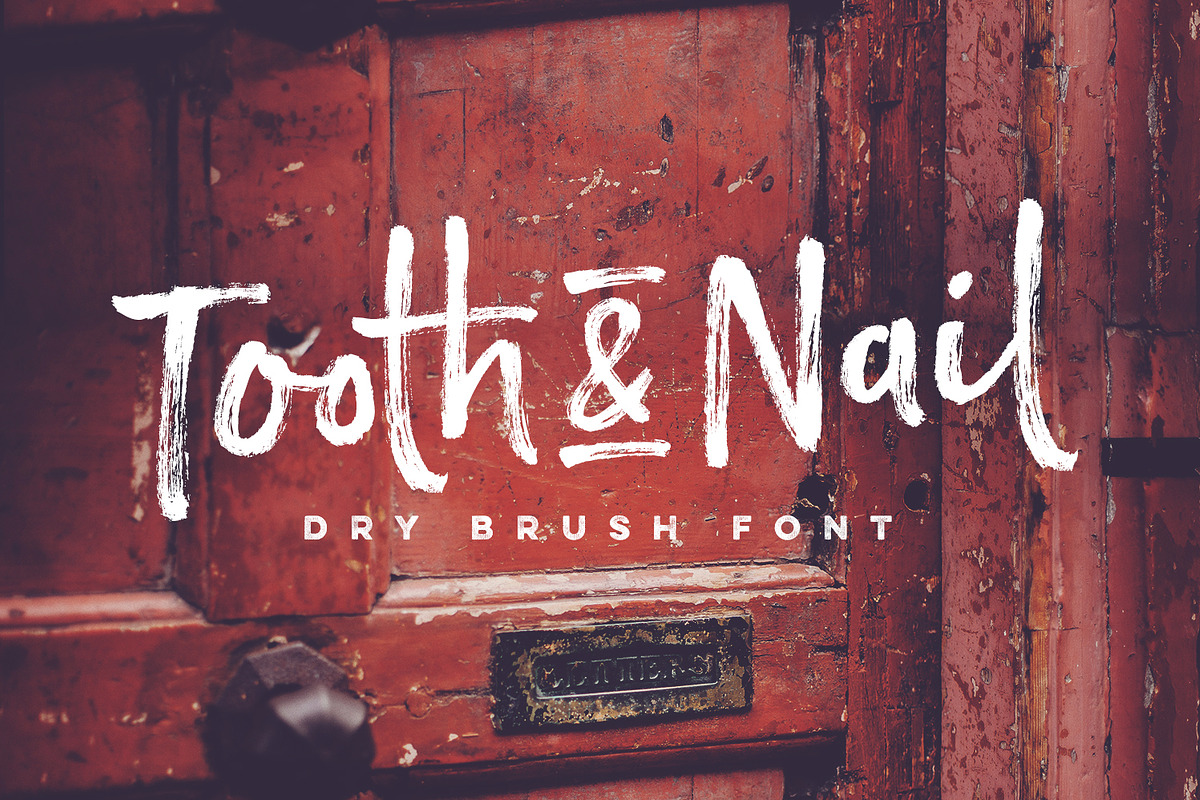 Tooth & Nail Dry Brush Font in Display Fonts - product preview 8