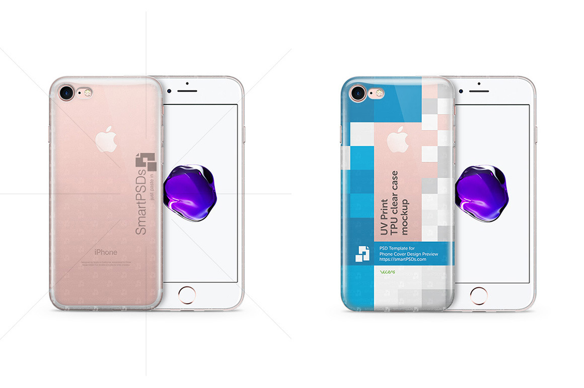 Download iPhone 7 TPU Clear Phone Case Mockup | Creative Product ...
