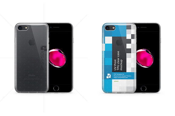 iPhone 7 TPU Clear Phone Case Mockup in Product Mockups - product preview 1