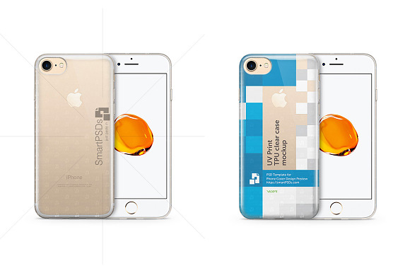 iPhone 7 TPU Clear Phone Case Mockup in Product Mockups - product preview 2