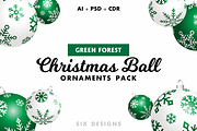Christmas Ball Ornaments - Green