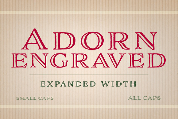 Adorn Engraved Expanded in Display Fonts - product preview 4