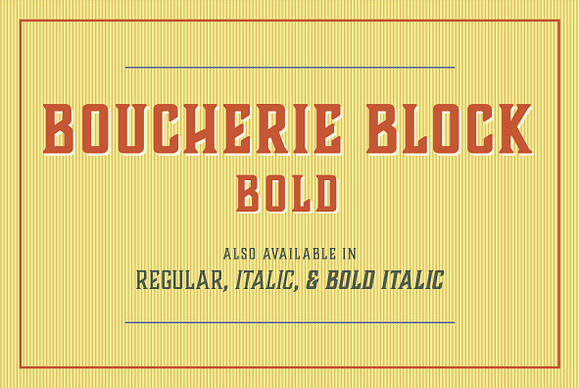 Boucherie Block Bold in Serif Fonts - product preview 3