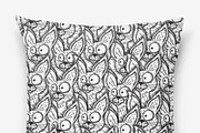 seamless pattern with doodle cats