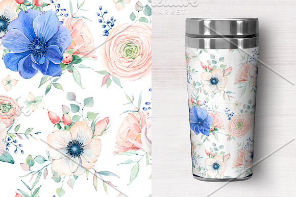 BLOOMING MYSTERY Watercolor set in Illustrations - product preview 5