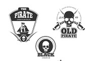 Pirate logo, labels and badges