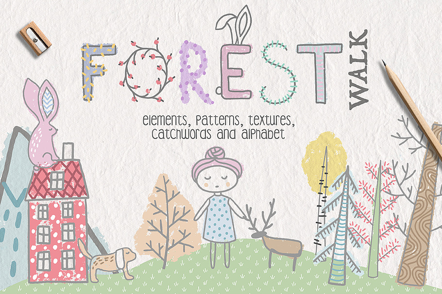 Forest Walk Collection in Illustrations - product preview 8