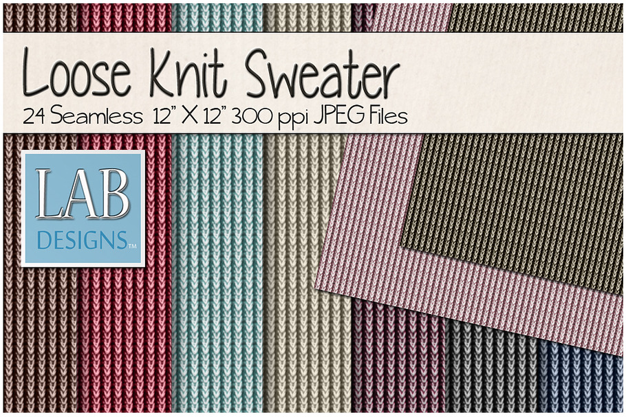 24 Loose Knit Sweater Textures
