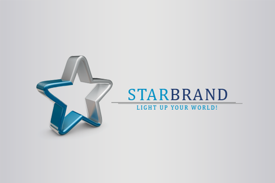 3D Star Brand Logo in Logo Templates - product preview 8