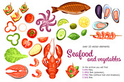 Seafood and Vegetables set