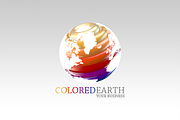 3D Colored Earth Logo