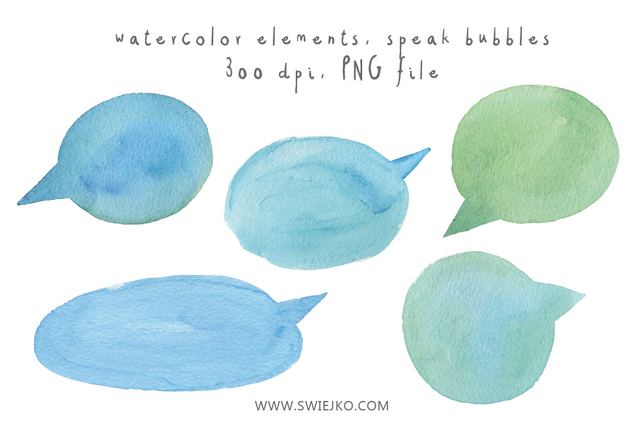 Watercolor Elements, Bubbles in Illustrations - product preview 8