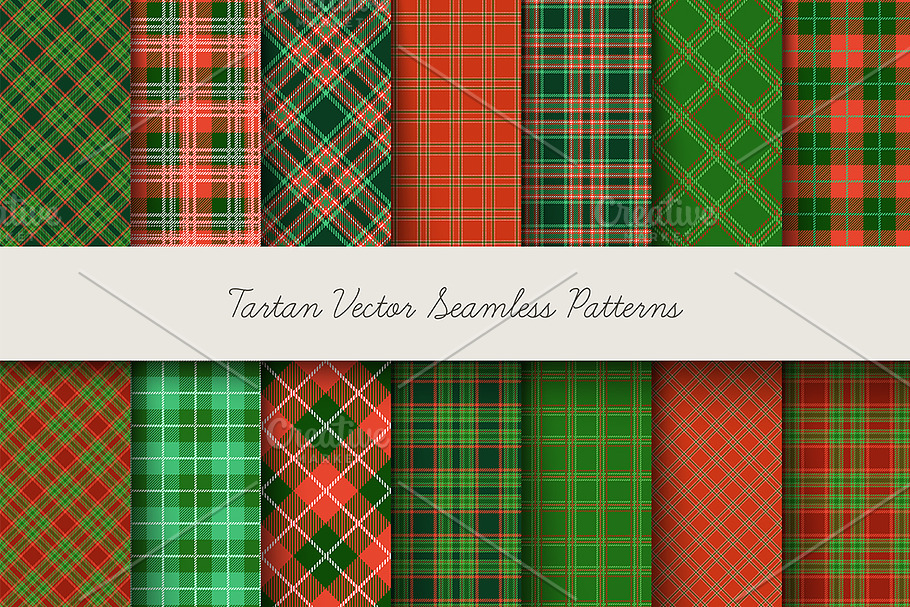 Christmas plaid vector paper in Illustrations - product preview 8