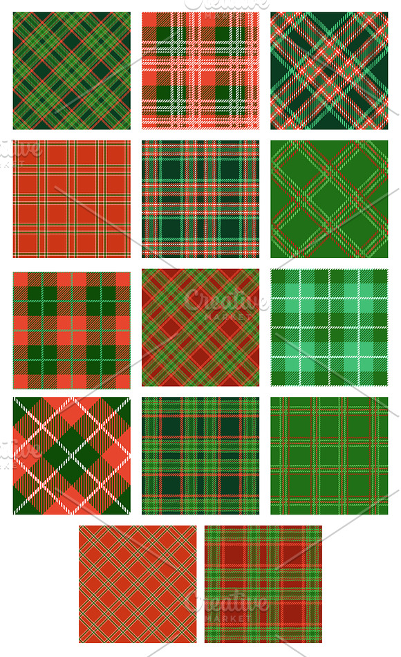 Christmas plaid vector paper in Illustrations - product preview 1
