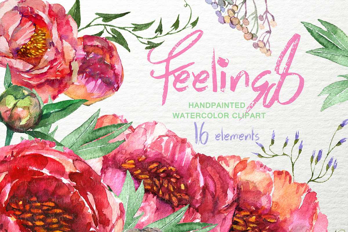 Feelings-Boho Flowers ClipArt in Objects - product preview 8