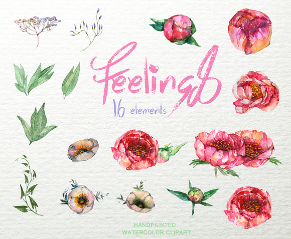 Feelings-Boho Flowers ClipArt in Objects - product preview 3