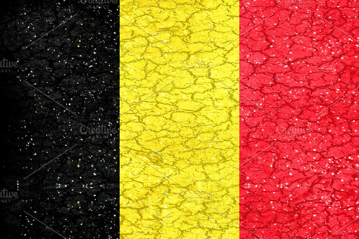 Belgium Grunge Style Flag in Illustrations - product preview 8