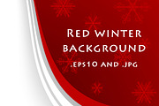 Red abstract winter background