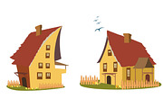 Set of vector illustration of house