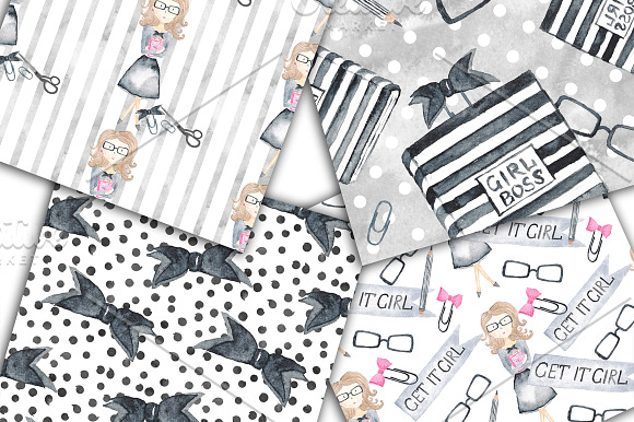 Planner Girl Digital Paper Pack in Patterns - product preview 2
