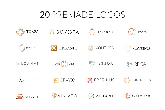 Minimal Geometric Logo Bundle v1 in Logo Templates - product preview 2