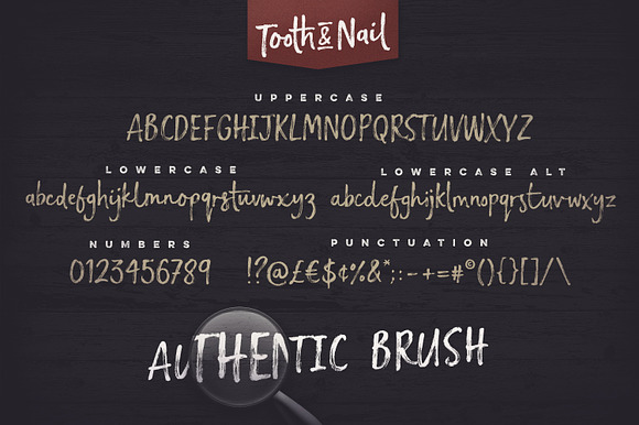 Tooth & Nail Dry Brush Font in Display Fonts - product preview 4