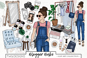 Fashion Girl Blogger Clip Art