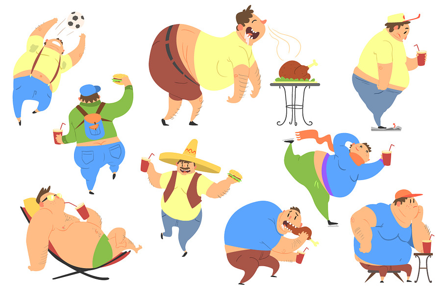 Overweight People in Illustrations - product preview 8