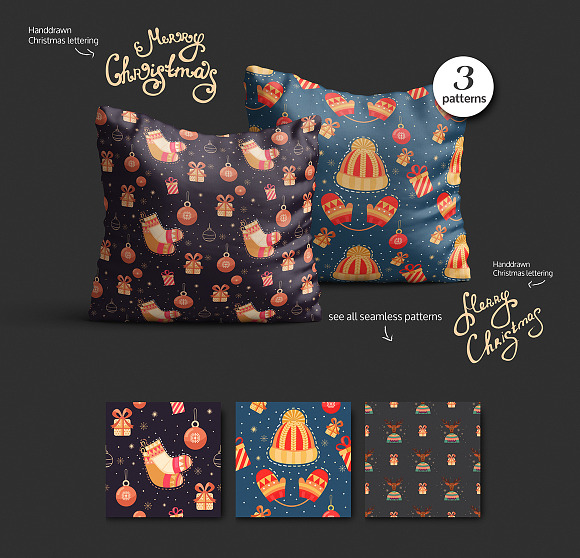 Christmas card, illustration,pattern in Illustrations - product preview 4