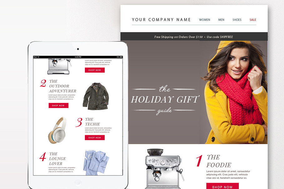 eCommerce Email Template PSD in Mailchimp Templates - product preview 8