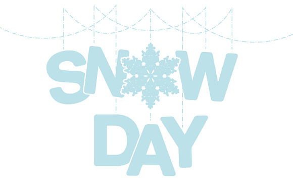 Snow Day Holiday String Type Banner in Objects - product preview 1
