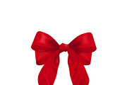 red bow, vector illustration