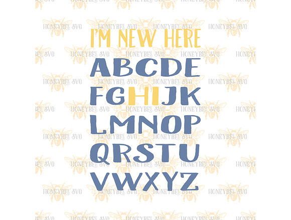 I'm New Here Hi Alphabet in Illustrations - product preview 1