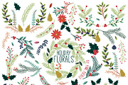 Christmas Holiday Vintage Florals