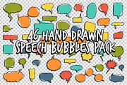 46 Hand Drawn Speech Bubbles Pack