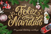 Spanish Christmas lettering overlays