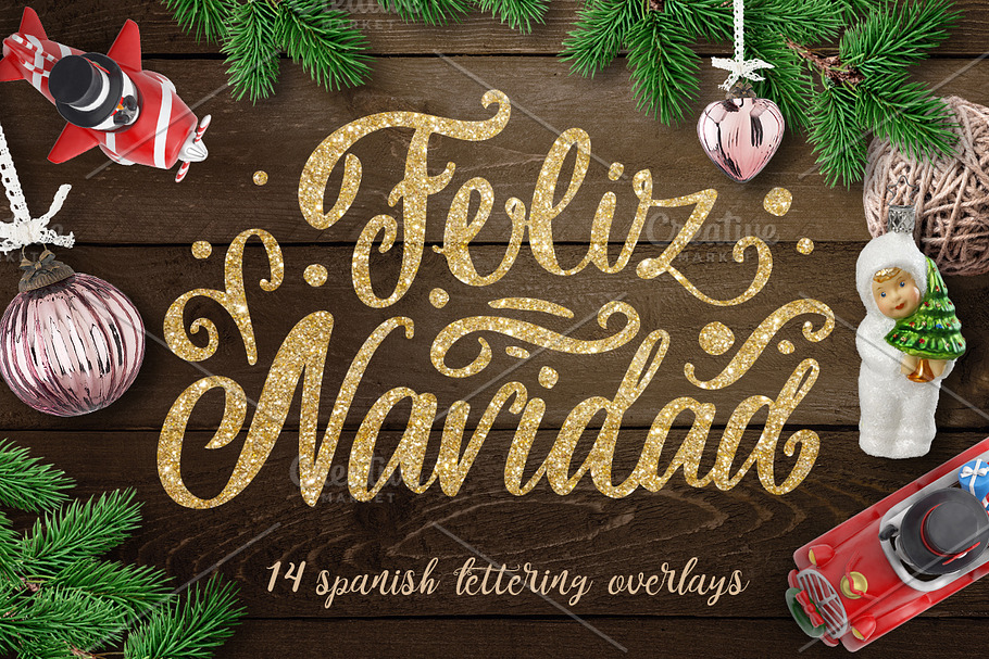 Spanish Christmas lettering overlays in Instagram Templates - product preview 8