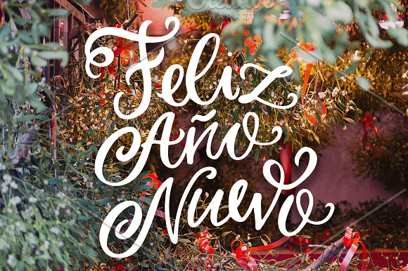 Spanish Christmas lettering overlays in Instagram Templates - product preview 2