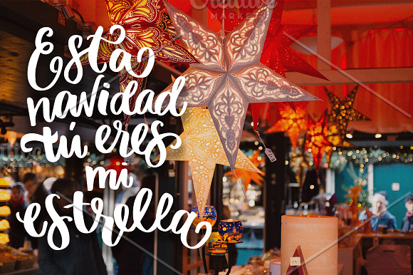 Spanish Christmas lettering overlays in Instagram Templates - product preview 4
