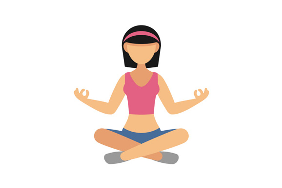 Woman in Pose Practicing Yoga in Objects - product preview 8