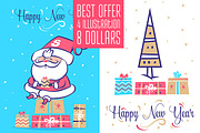 4 IN 1 Christmas cards (set3)