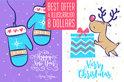 4 in 1 Christmas Cards (set5)